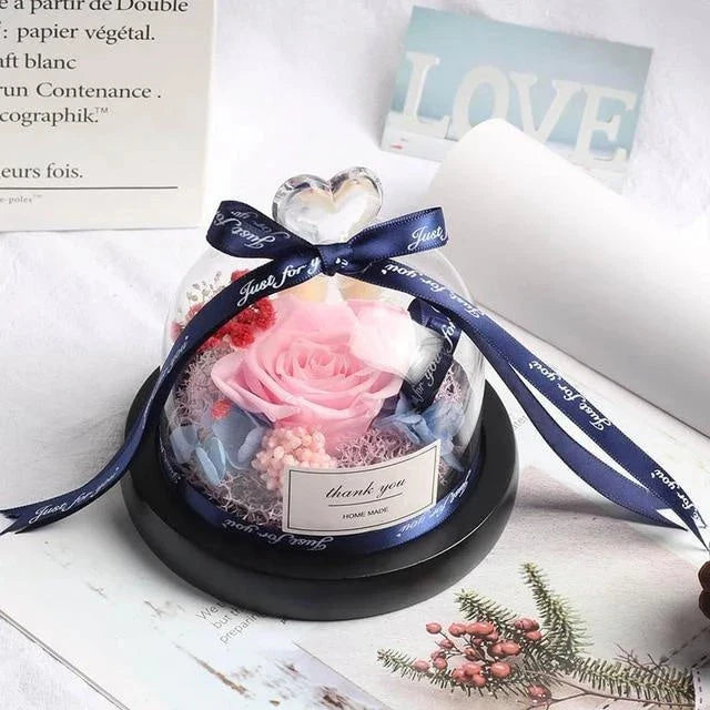 Enchanting Eternal Rose Flower Decor with Mesmerizing LED Lighting