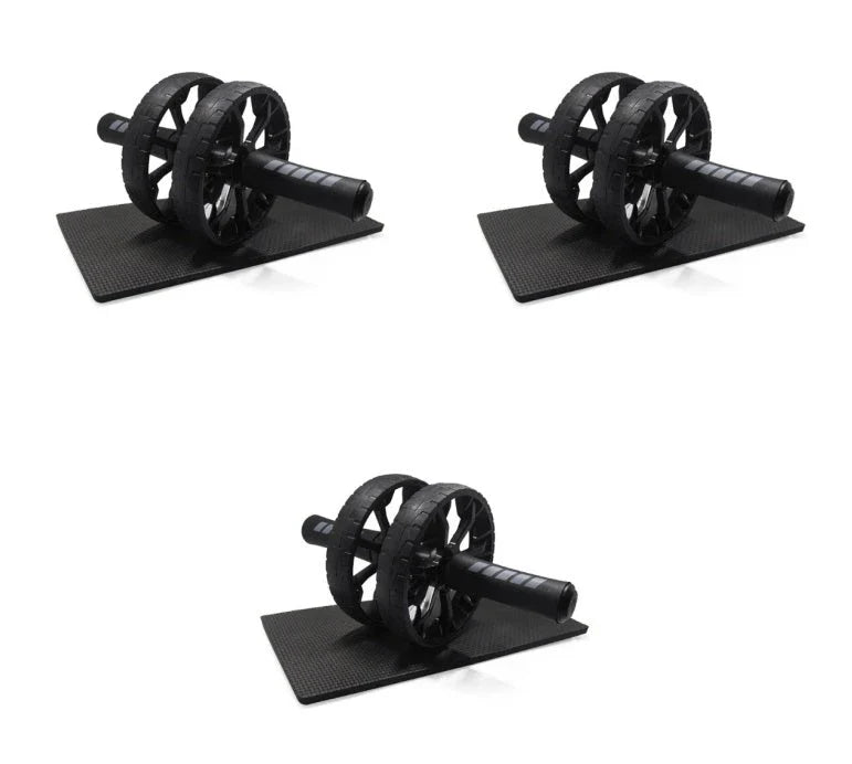 Premium abdominal roller with supportive mat, designed for core strengthening and toning exercises