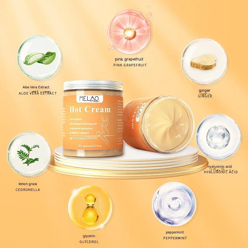 Premium slimming body cream with natural ingredients for cellulite and fat reduction