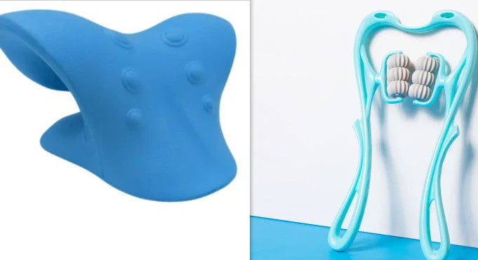 Ergonomic neck massager with smooth-rolling balls for relieving muscle tension and promoting relaxation