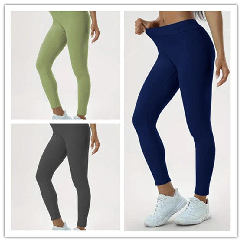 Women's high-waist yoga pants in various vibrant colors designed for comfort and style