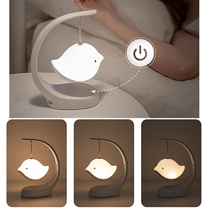 Multifunctional soft glow lamp with adjustable brightness and color settings, designed for soothing baby sleep and stylish home decor