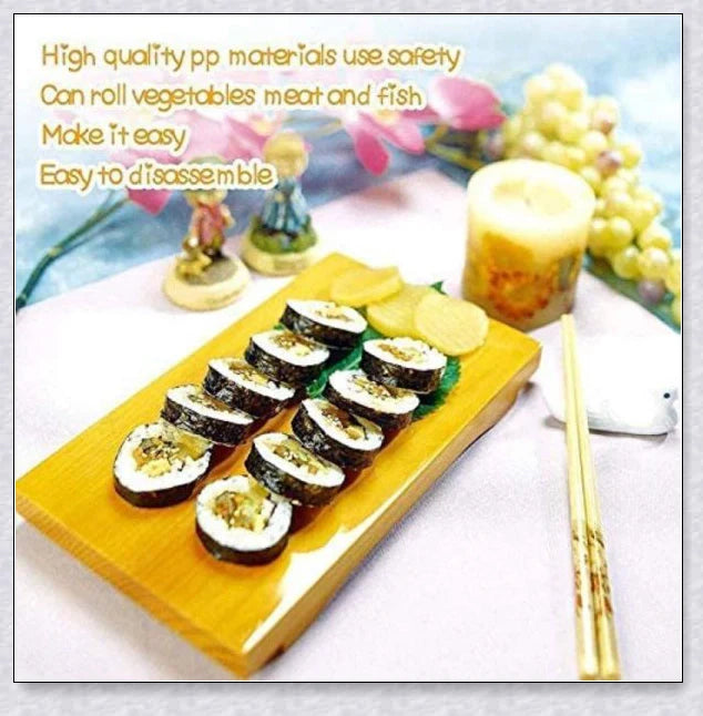 Portable DIY Kitchen Sushi Roll Maker - Compact, Easy-to-Use Sushi Rolling Tool for Homemade Sushi