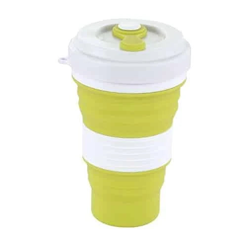 Colourful Folding Silicone Coffee Mug, a portable and eco-friendly companion for on-the-go caffeine enjoyment