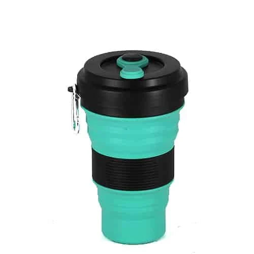 Colourful Folding Silicone Coffee Mug, a portable and eco-friendly companion for on-the-go caffeine enjoyment