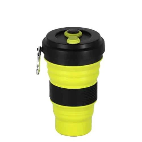 Colourful Folding Silicone Coffee Mug, a portable and eco-friendly companion for on-the-go caffeine enjoyment