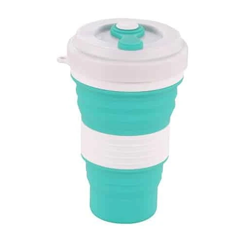 Colourful Folding Silicone Coffee Mug, a portable and eco-friendly companion for on-the-go caffeine enjoyment