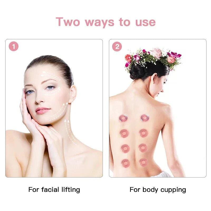 Premium Facial Cupping Massage Set for Skin Lifting and Anti-Cellulite, with adjustable suction and multi-size cups