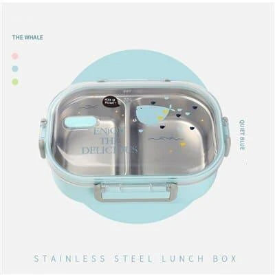 A pink stainless steel lunch box with a 650ml capacity, designed for kids' healthy and convenient meals on the go.