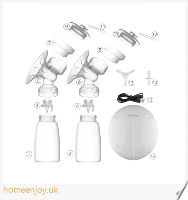 Trabyhand Electric Breast Double Pump - A hospital-grade breastfeeding machine with a silent motor, USB charging, and gentle massage cushions.