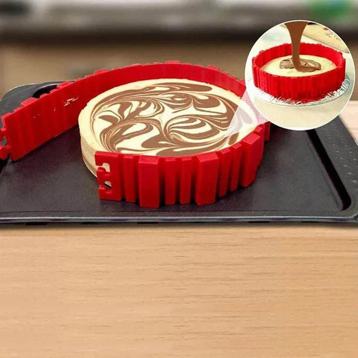 Premium silicone cake baking mould set in blue colour, featuring a unique intricate design for creating extraordinary cakes