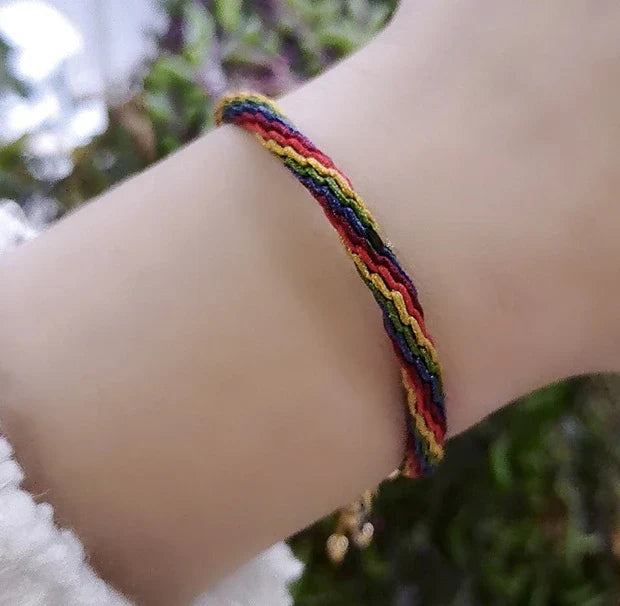 Couple's fashion bracelet with knitted texture and zodiac charm