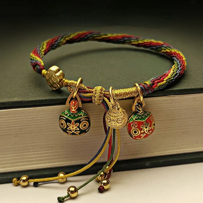 Couple's fashion bracelet with knitted texture and zodiac charm