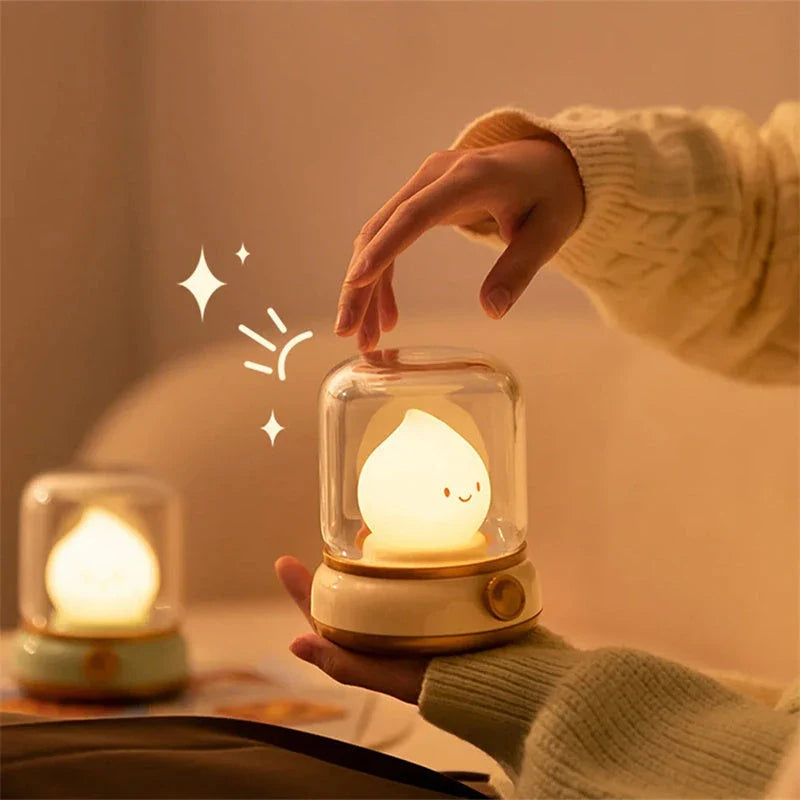 A retro-style desk lamp with adjustable lighting modes and a USB rechargeable design, perfect for bedrooms, living rooms, and home offices.