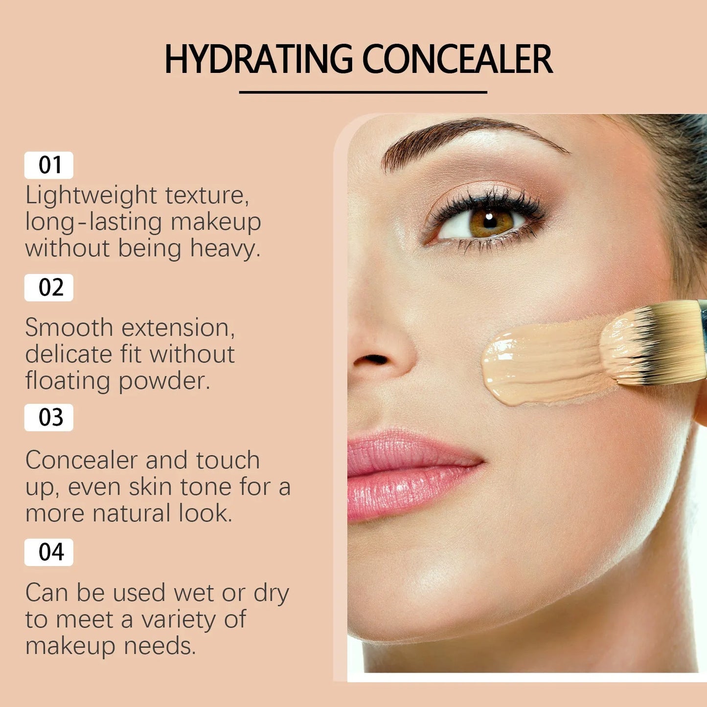 3.5ml tube of medium skin tone moisturising liquid foundation with natural finish.