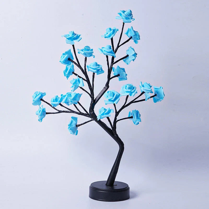 Enchanting 3D rose lamp with various color options, creates romantic ambiance for home decor