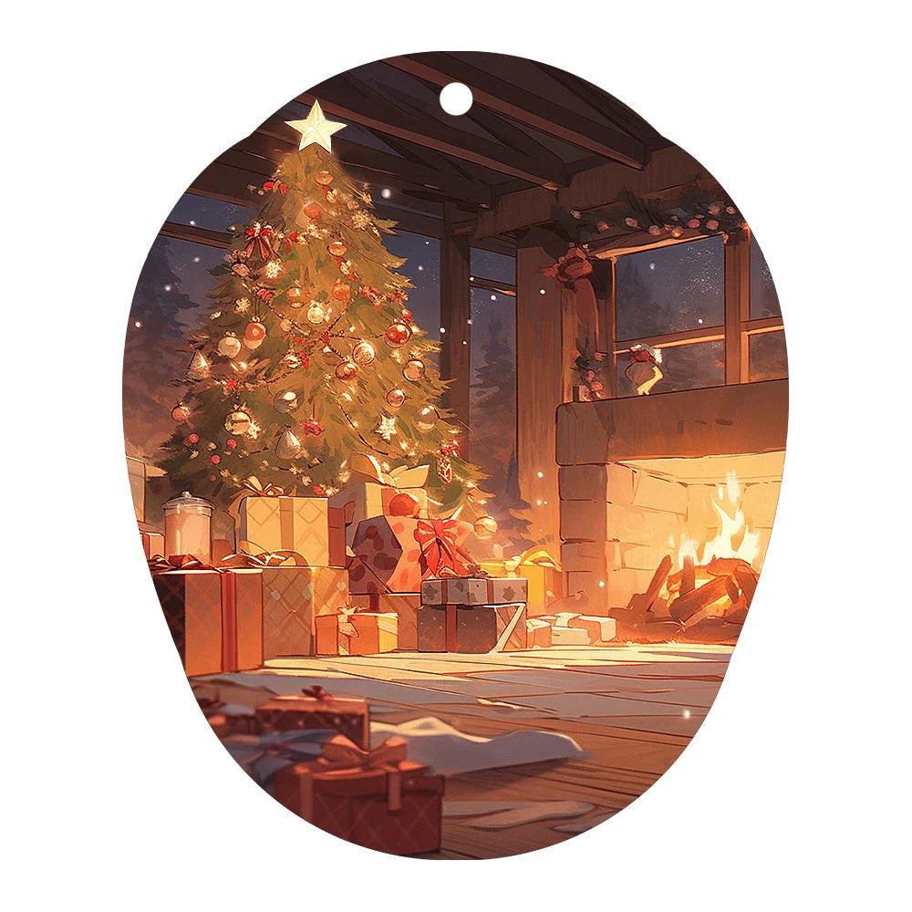 Christmas car ornament pendant in various festive designs and styles