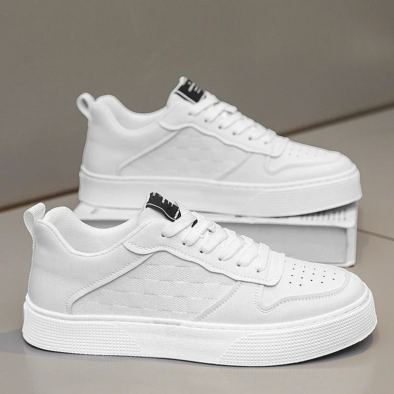 Stylish lace-up sneakers for men in various colors, featuring breathable mesh lining and comfortable rubber sole