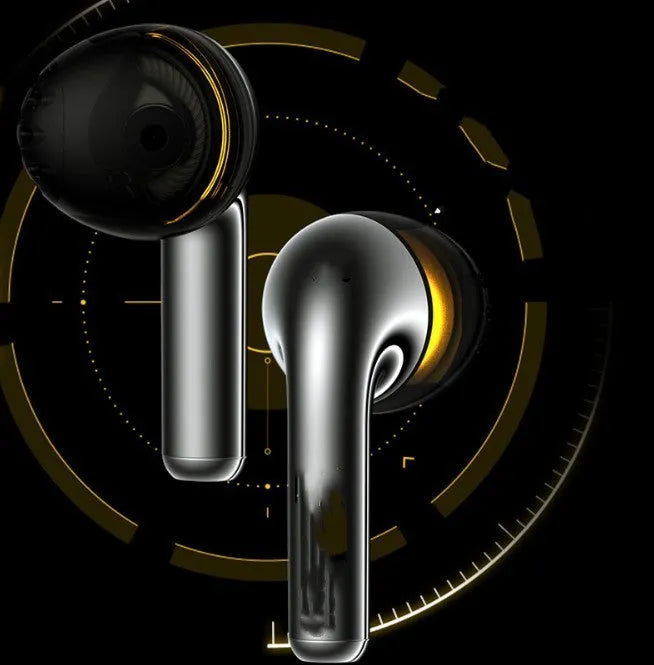Black TWS true wireless Bluetooth headset with 13mm moving coil, IPX4 waterproof, Type-C and wireless charging bay