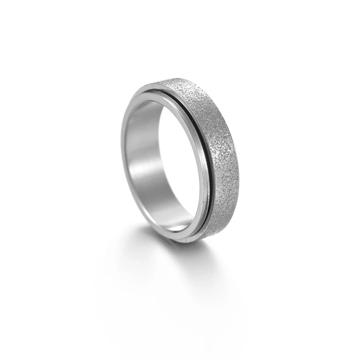 Titanium steel ring with intricate star and moon designs, available in various sizes and colors
