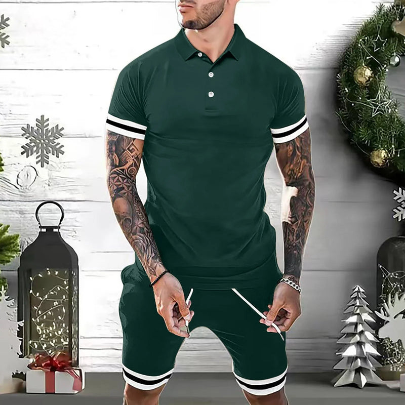 Homeenjoy_UK Versatile Men's Summer 2-Piece Casual Tracksuit Set