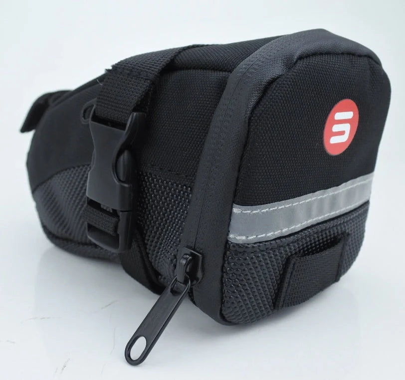 Durable mountain bike tail bag with cushion for comfortable and secure cycling adventures