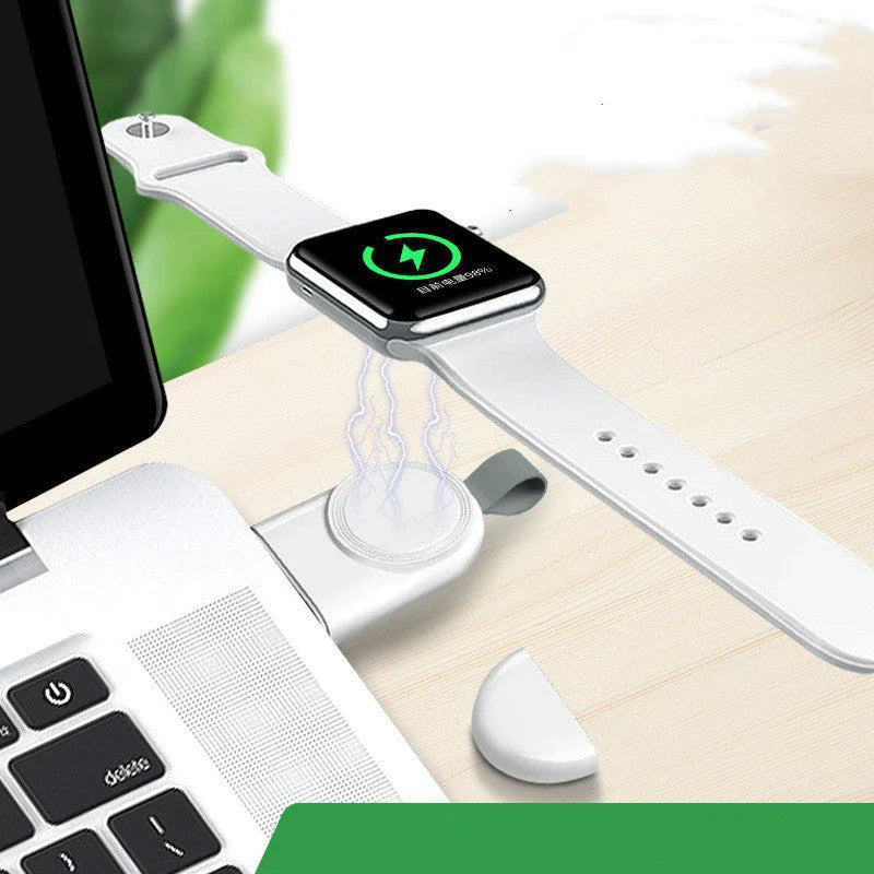 Premium wireless charging dock for Apple Watch, featuring compact design, durable materials, and intelligent charging protection