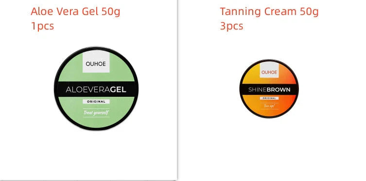 Luxurious tanning gel with aloe vera and wheat extracts for a natural, long-lasting sun-kissed glow