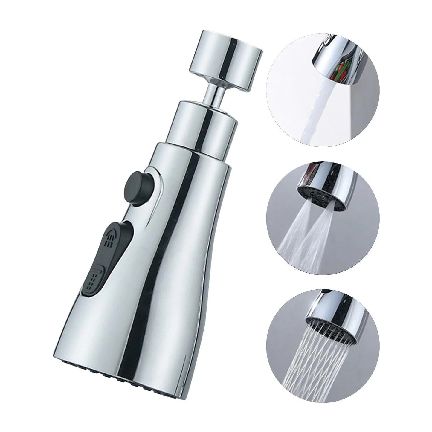 Versatile Pressurized Faucet Sprayer with 360-degree rotation, anti-splash, and water-saving features