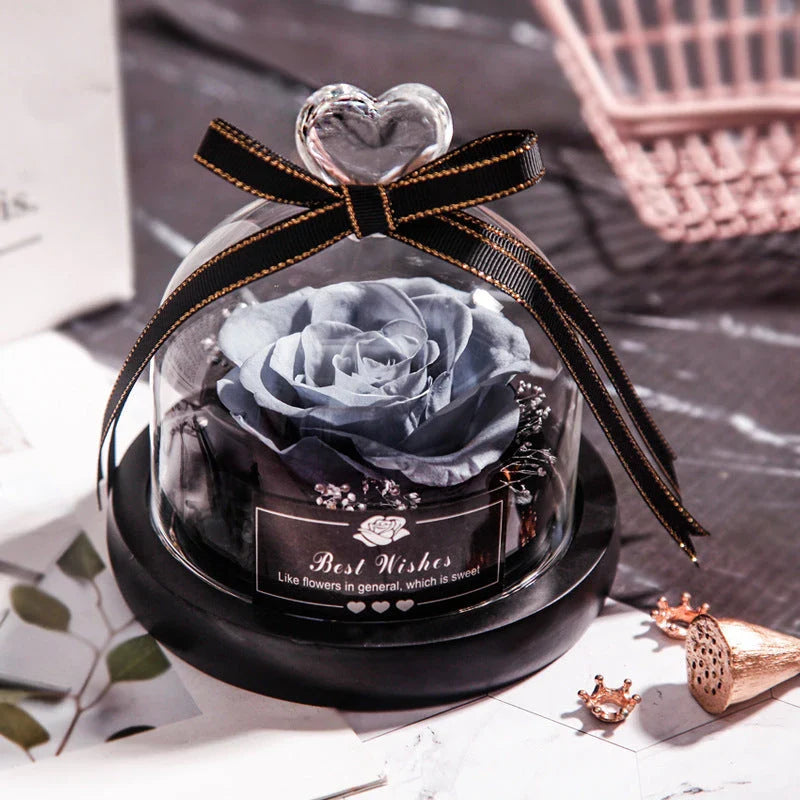 Enchanting Eternal Rose Flower Decor with Mesmerizing LED Lighting