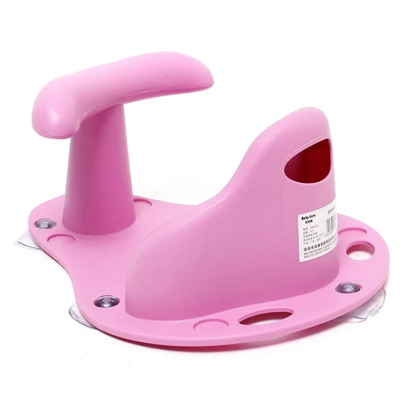 Slip-resistant baby bath chair with suction cups for safe and secure bathing