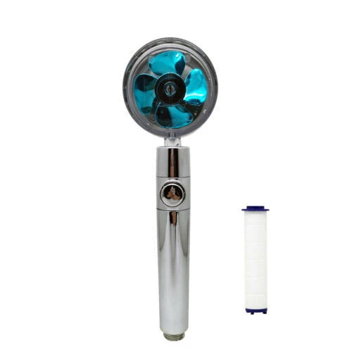 A modern minimalist shower head with a high-pressure design and water-saving micro-nozzle technology