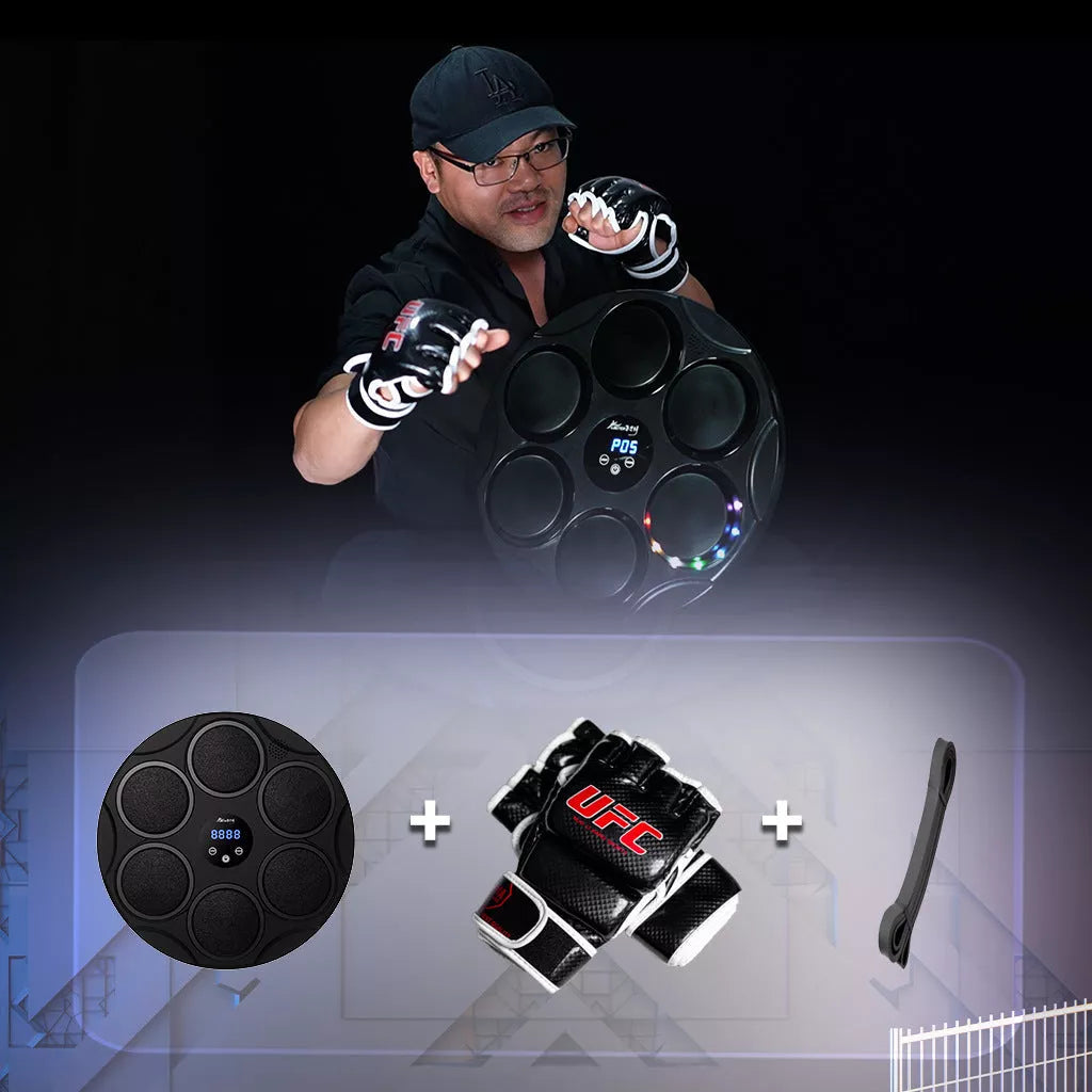 Smart Bluetooth Music Boxing Target with black coloured lights for fitness training