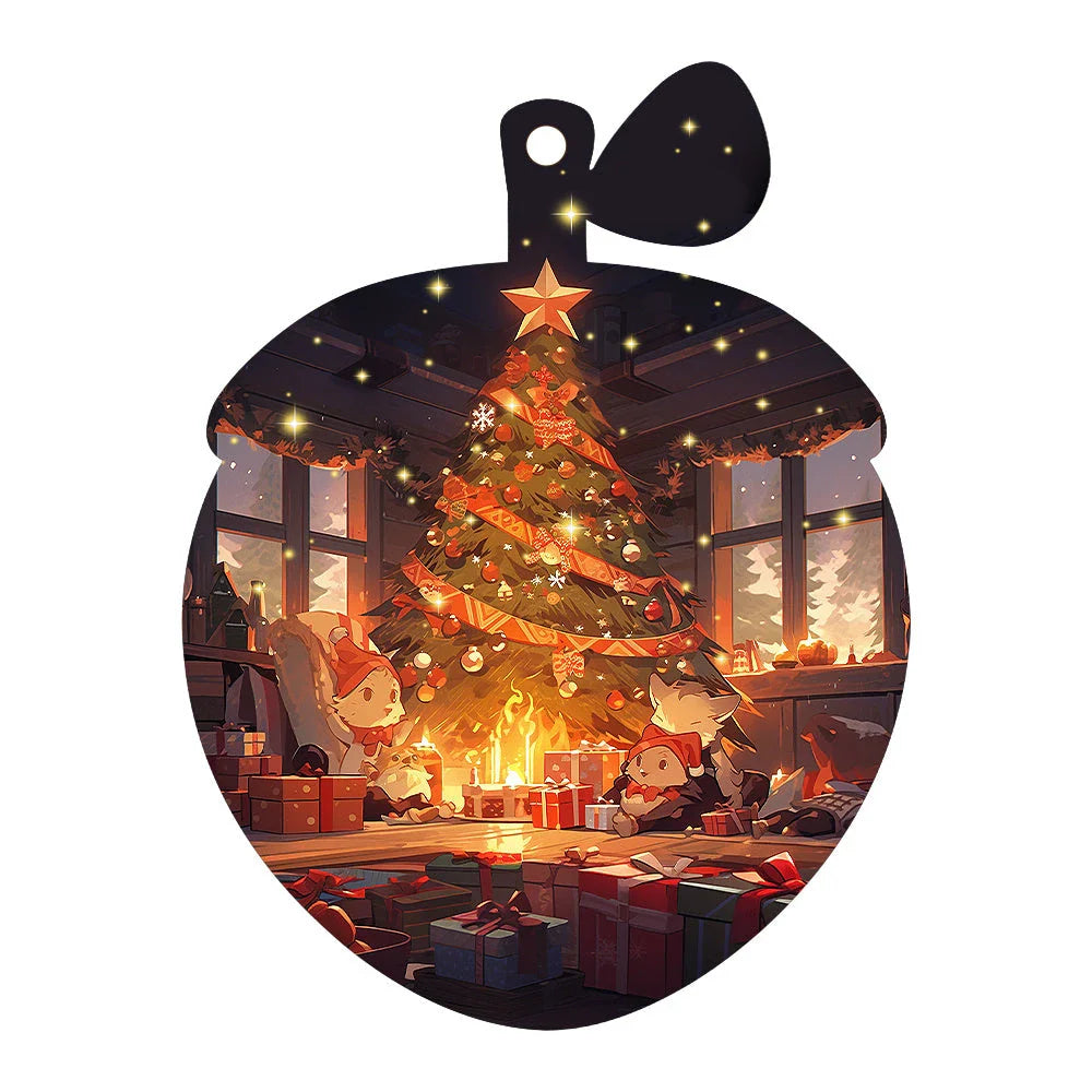 Christmas car ornament pendant in various festive designs and styles
