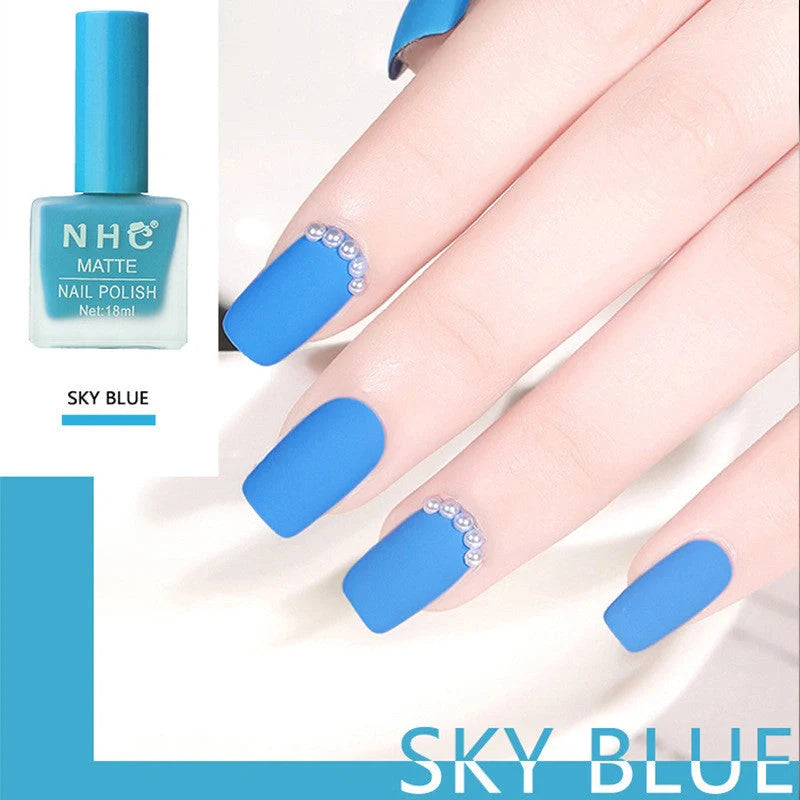 Premium matte nail polish in a variety of chic colours for a flawless finish