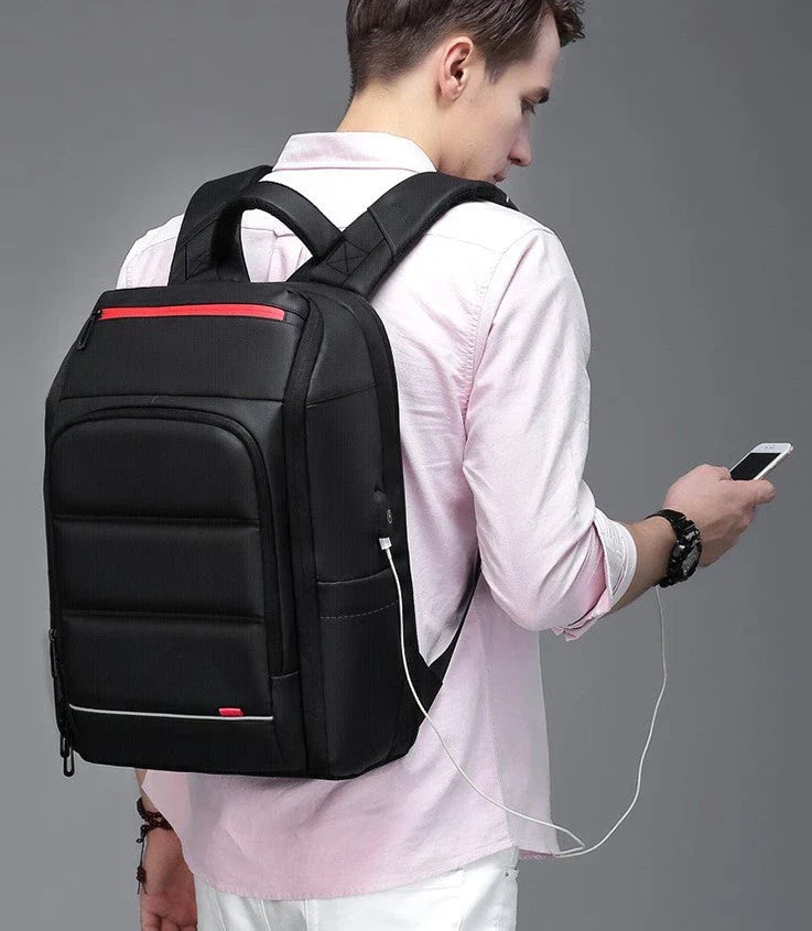 Versatile waterproof backpack with USB charging port, compartments for laptop and daily essentials, lightweight and durable design for commuting and travel