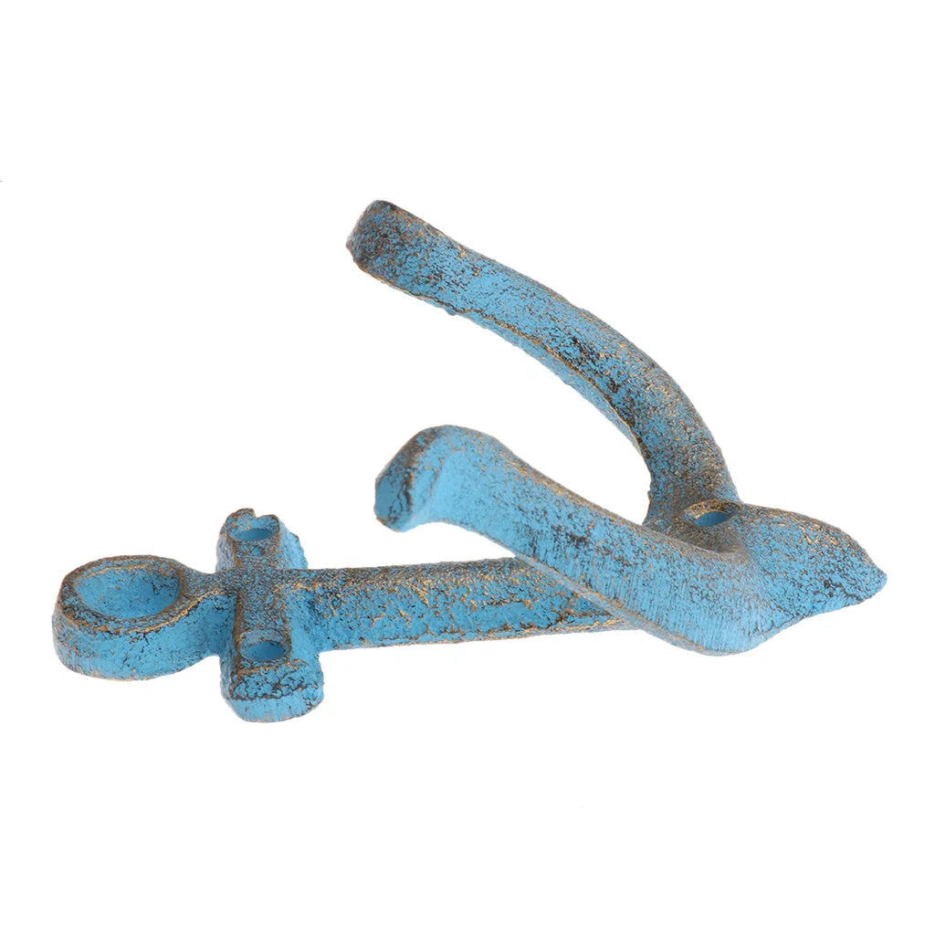 Industrial wrought iron wall hooks for coats and hats in various colours