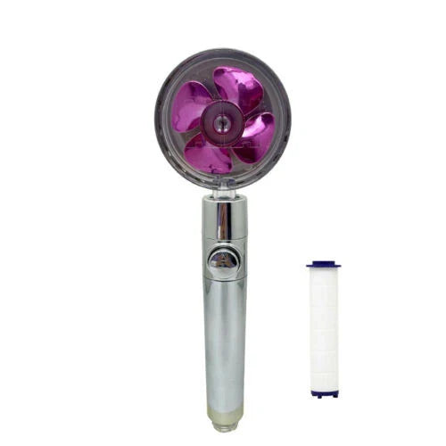 A modern minimalist shower head with a high-pressure design and water-saving micro-nozzle technology