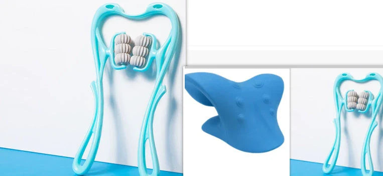 Ergonomic neck massager with smooth-rolling balls for relieving muscle tension and promoting relaxation