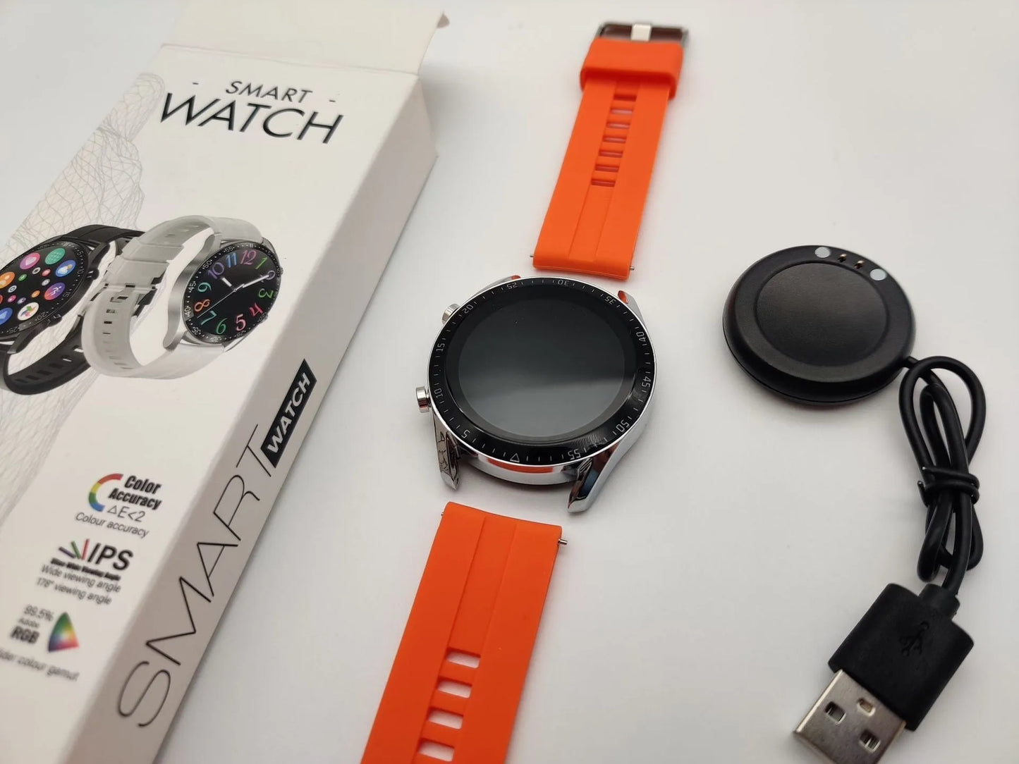 Round aluminium alloy smartwatch with Bluetooth calling on wrist, showing black colour option.