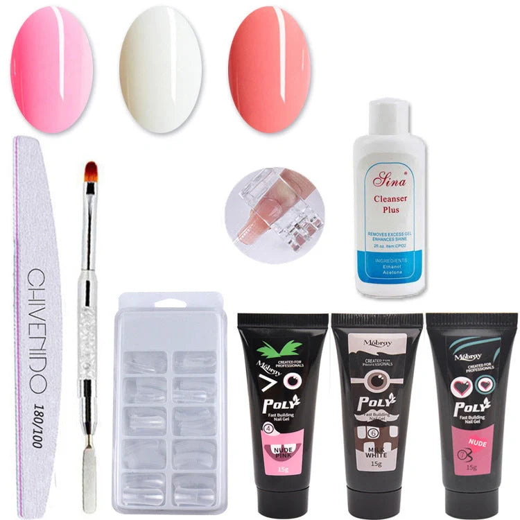 Professional Nail Art Extension Glue Set with Phototherapy Gel for healthier, stunning nails