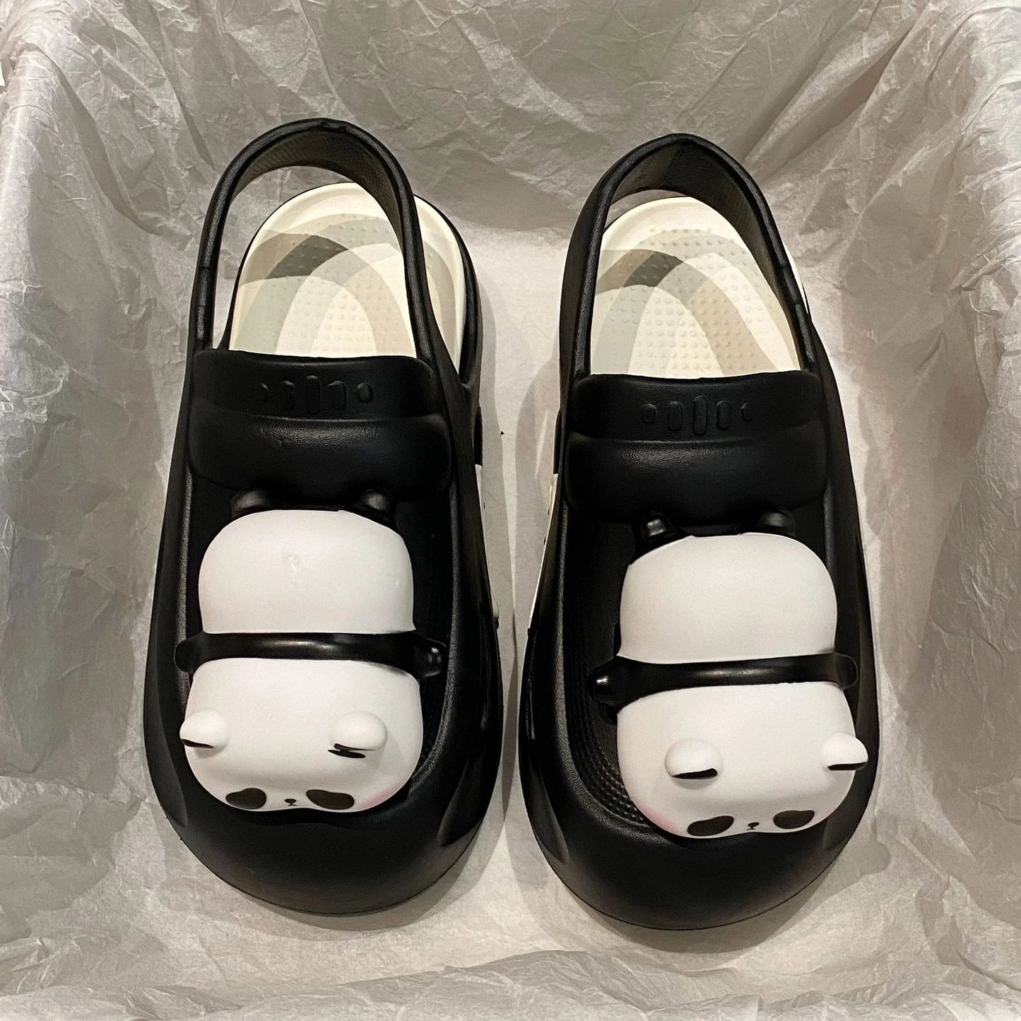 Cute panda-themed summer sandals with lamps, available in multiple colors and sizes for a comfortable, stylish, and fun summer look