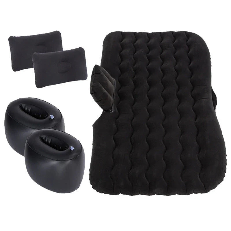 Premium car air mattress with soft, skin-friendly flocking material for comfortable on-the-go sleeping
