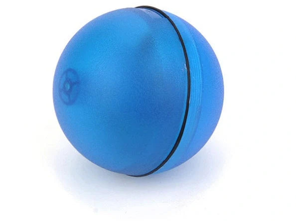 Robotic ball with LED lights and automatic 360-degree rotation, designed to captivate and entertain cats