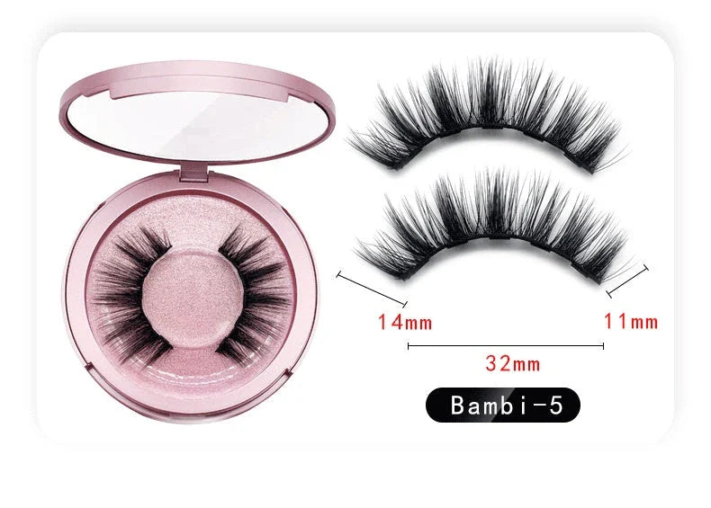 Magnetic Lash and Eyeliner Set with Premium Faux Mink Lashes, Magnetic Eyeliner, and Applicator Tools