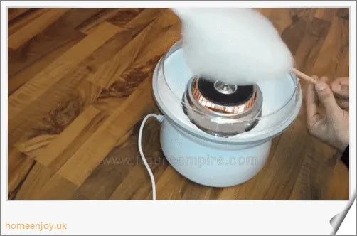 A cotton candy maker in various colours, capable of quickly and effortlessly producing fluffy, delectable cotton candy treats.