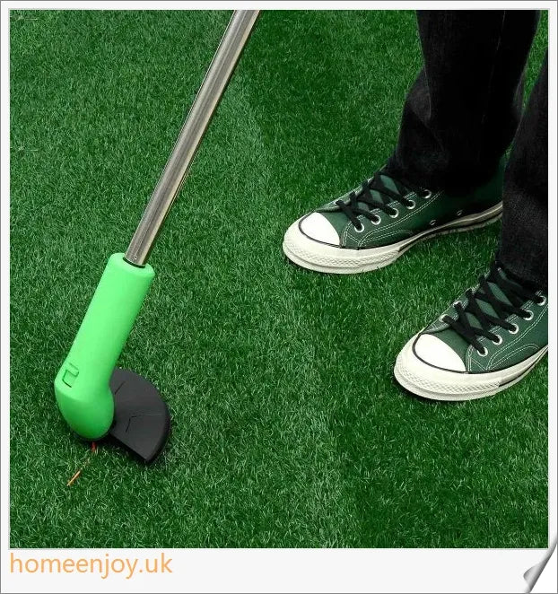 Cordless Grass Trimmer with Adjustable Pole and Protective Debris Shield for Effortless Gardening