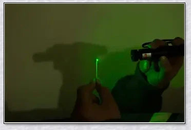 Military-Grade Green Laser Pointer Pen with High-Powered Green Laser Beam and Adjustable 'Starlight' Mode