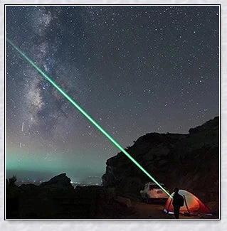 Military-Grade Green Laser Pointer Pen with High-Powered Green Laser Beam and Adjustable 'Starlight' Mode