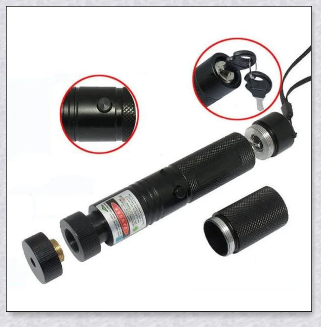 Military-Grade Green Laser Pointer Pen with High-Powered Green Laser Beam and Adjustable 'Starlight' Mode